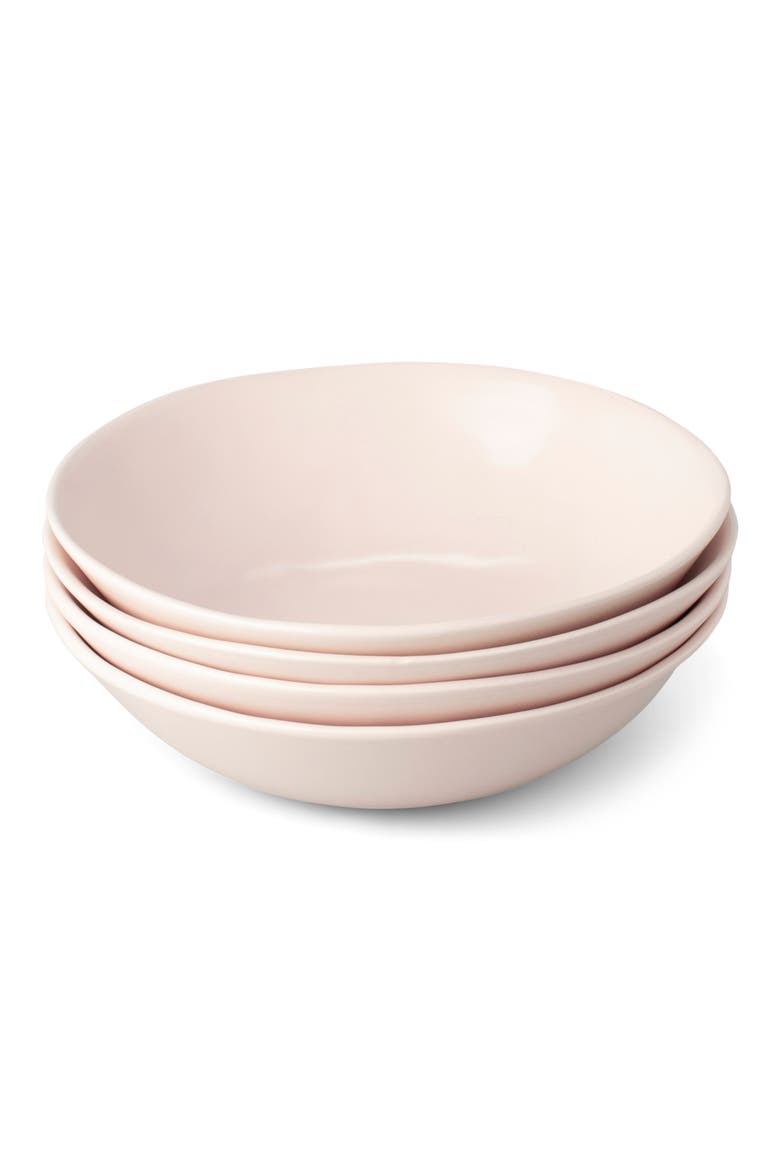 The Pasta Set of 4 Bowls, Main, color, BLUSH PINK