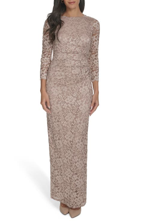 Lace Column Gown