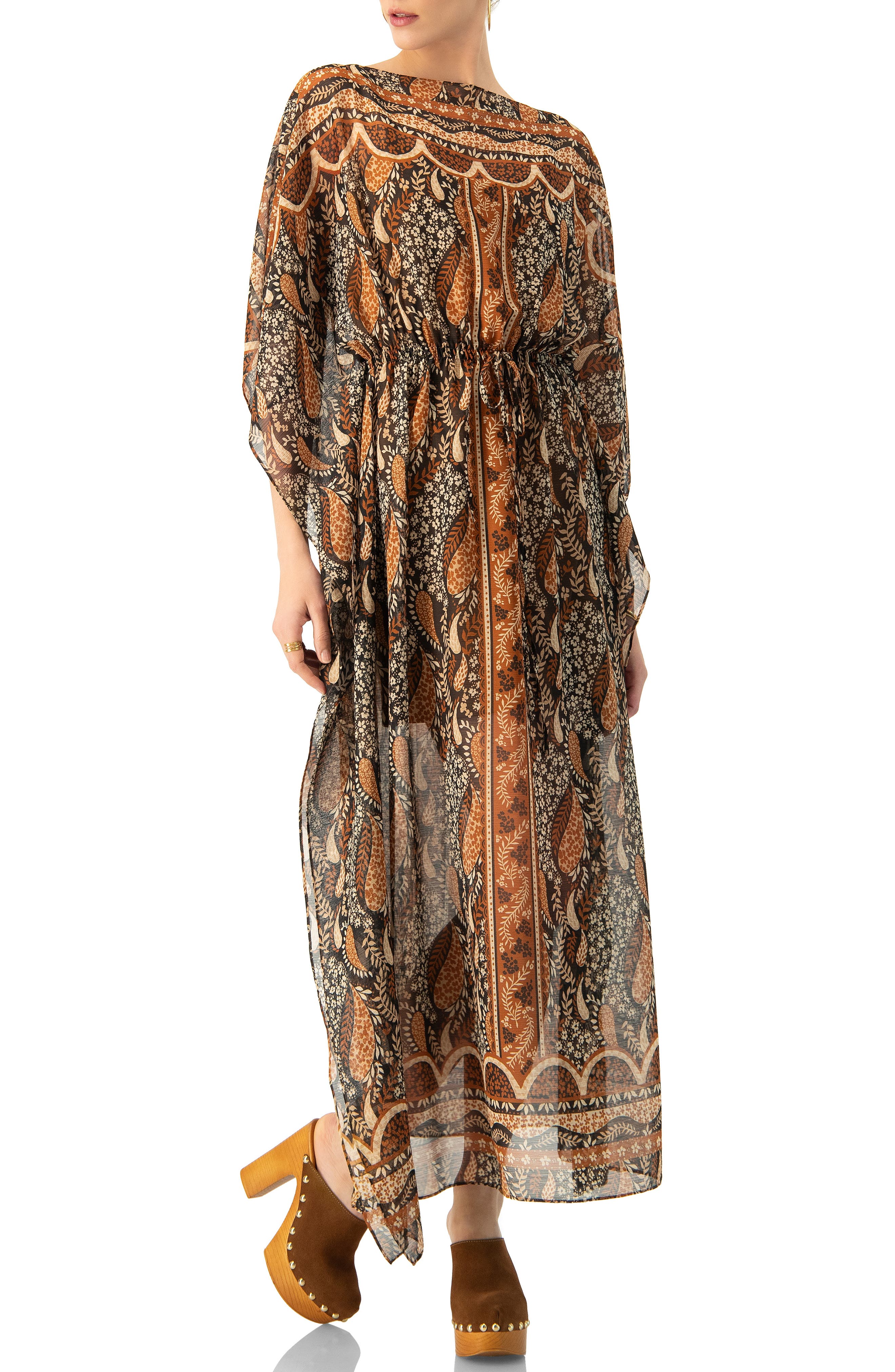 Long Batwing Sleeve Dress
