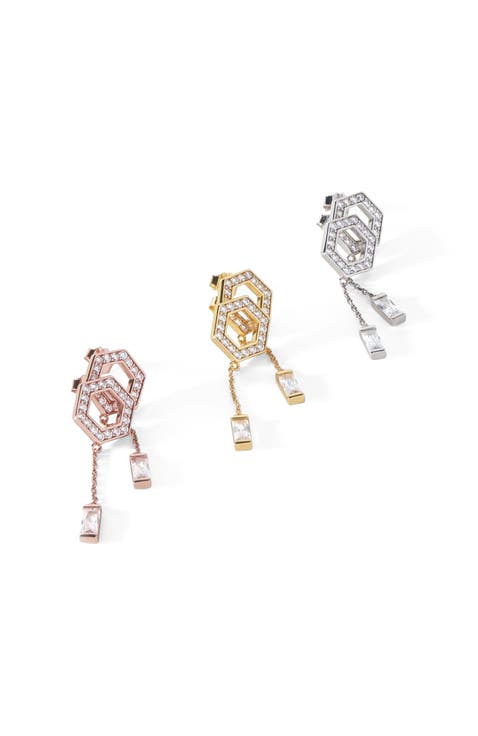The Tyra Baguette Drop Earrings