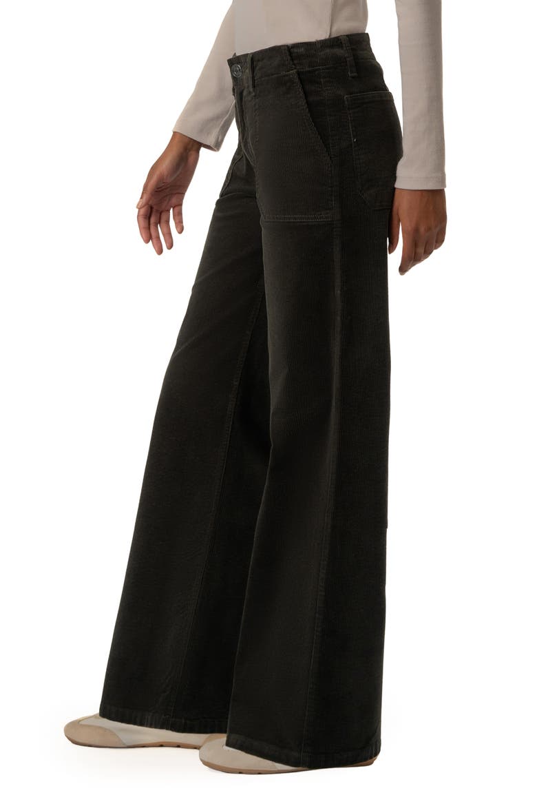 Wide Leg Corduroy Pants, Alternate, color, FOREST