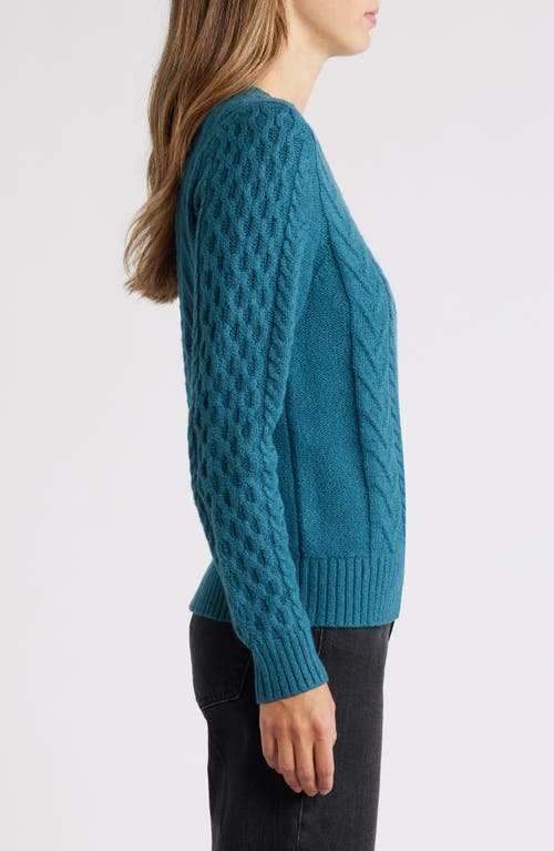 CASLON CASLON® CABLE STITCH CREWNECK SWEATER