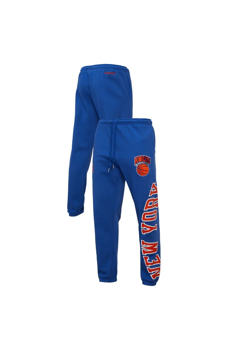 Mitchell & Ness Men's Mitchell & Ness Blue New York Knicks Hardwood Classics Team Origins Pants, Alternate, color, 