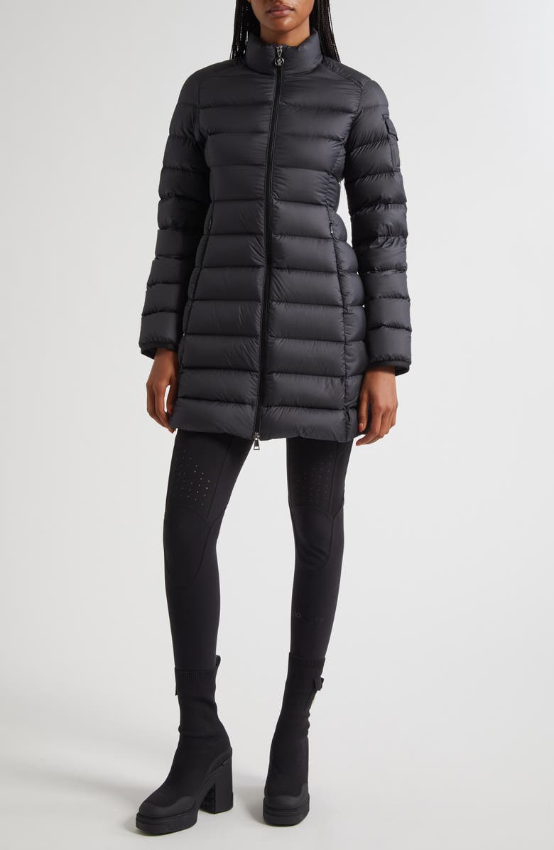 Moncler Igesse Down Puffer Coat, Alternate, color, Black