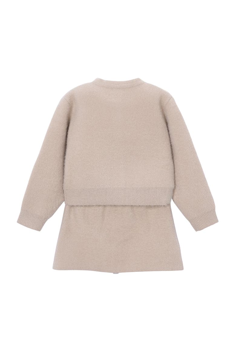 Knit Cardigan & Skirt Set, Alternate, color, Beige