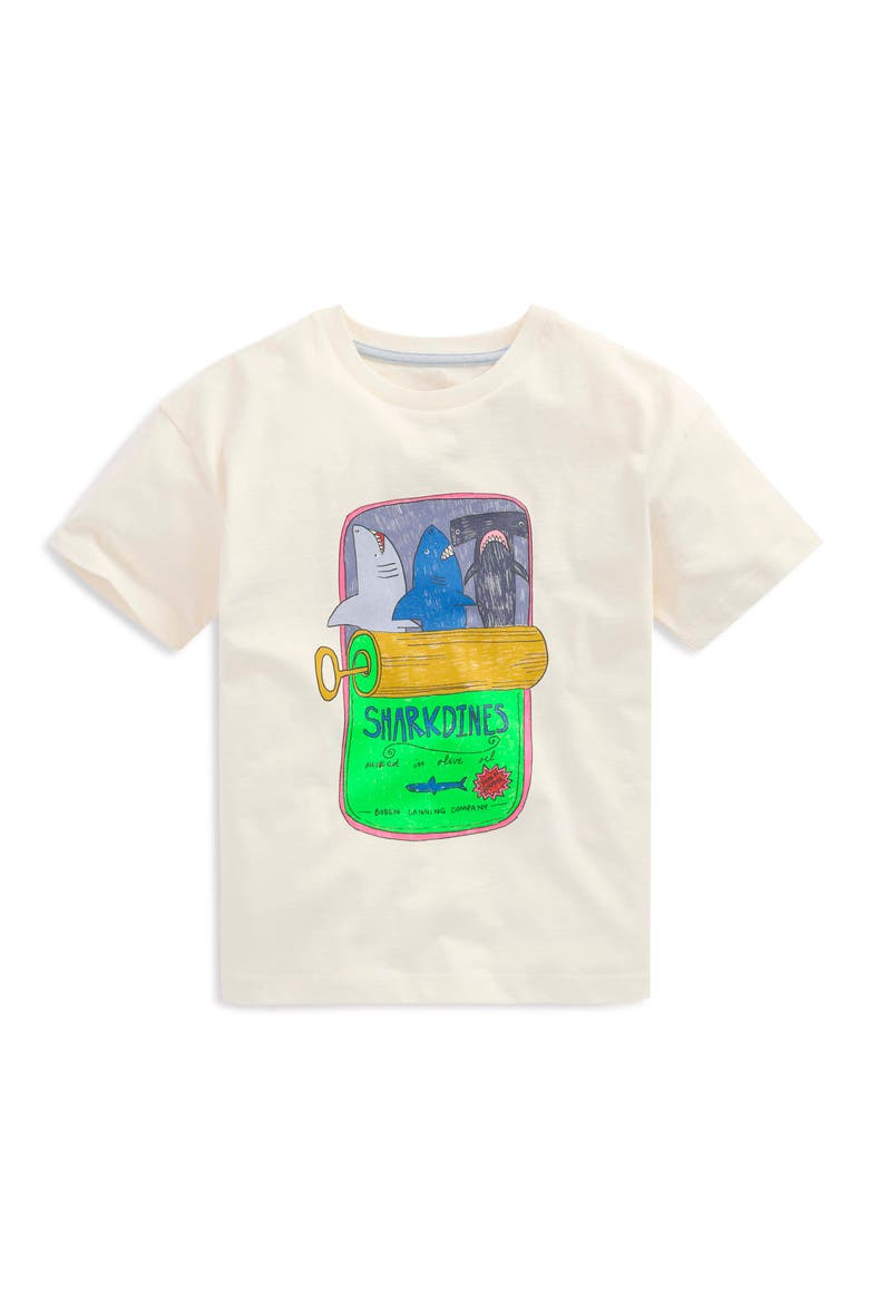 Kids' Sharkdines Cotton Graphic T-Shirt, Main, color, TBC PARCHAMENT SARDINE CAN