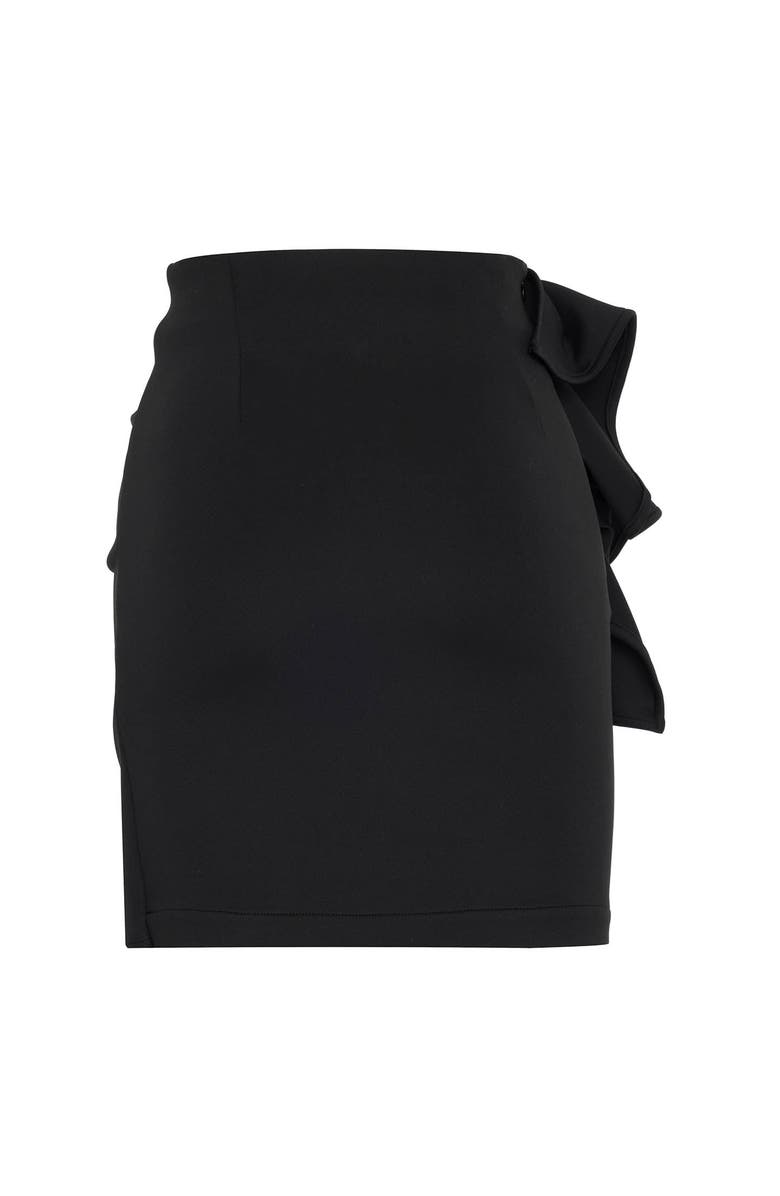 THEO The Label Atlas Bow Scuba Knit Short Skirt, Alternate, color, 