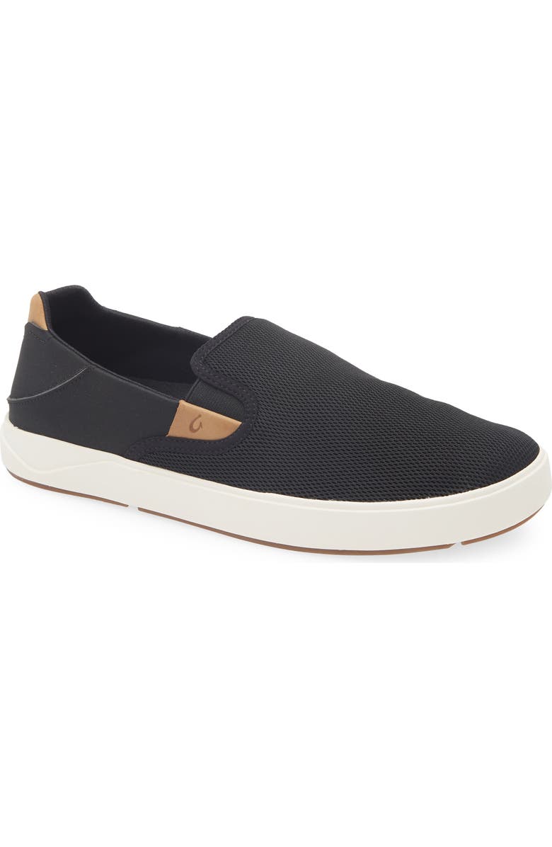 OluKai Laeahi Nui Convertible Slip-On Sneaker, Main, color, Black / Tan