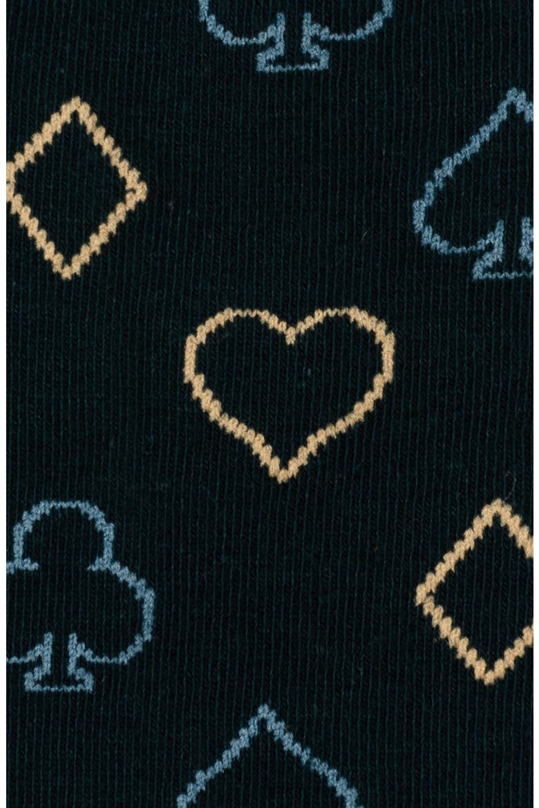 Card Suits Casino Crew Socks, Alternate, color, BLUE