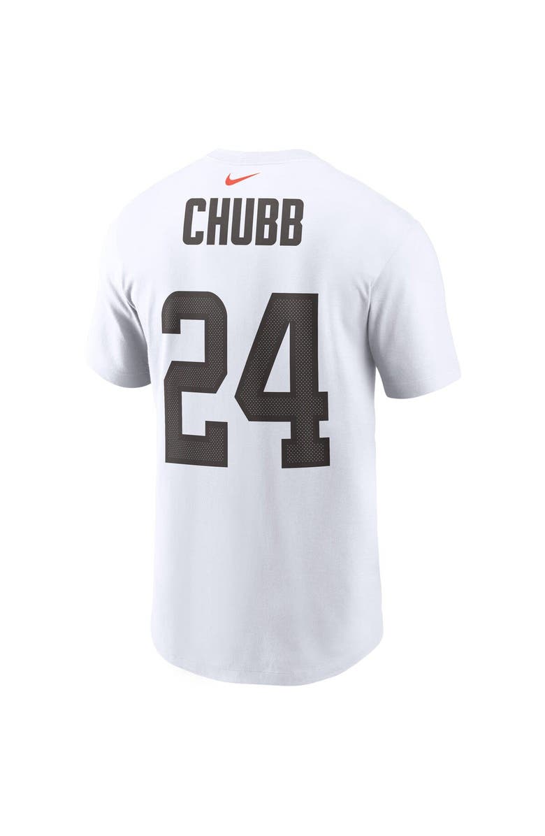 Nike Men's Nike Nick Chubb White Cleveland Browns Player Name & Number T-Shirt, Alternate, color, 