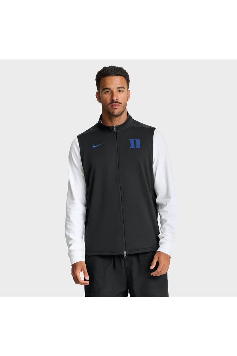 Men's Nike Black Duke Blue Devils Primetime Victory Performance Full-Zip Vest, Main, color, Black