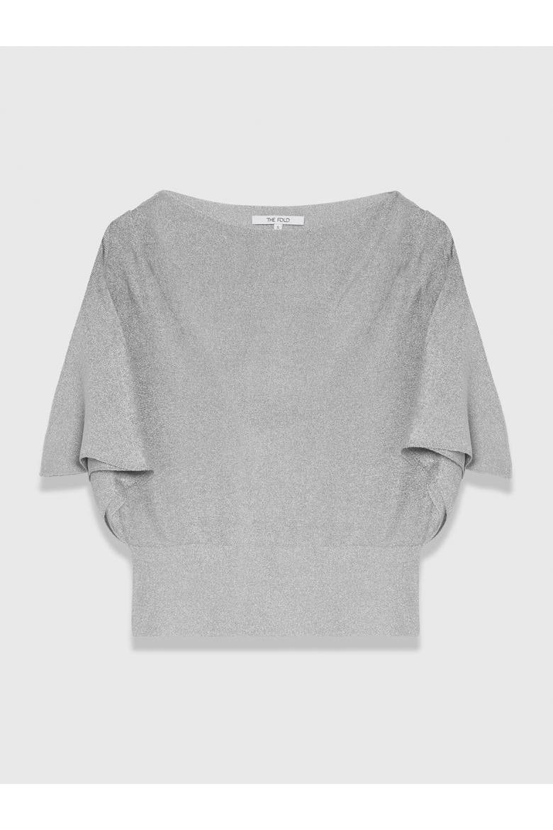 Liri Metallic Knit Top, Alternate, color, Grey