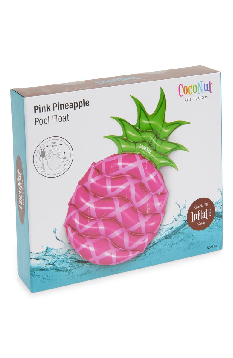 Coconut Outdoor Pink Pineapple Pool Float, Main, color, Pink