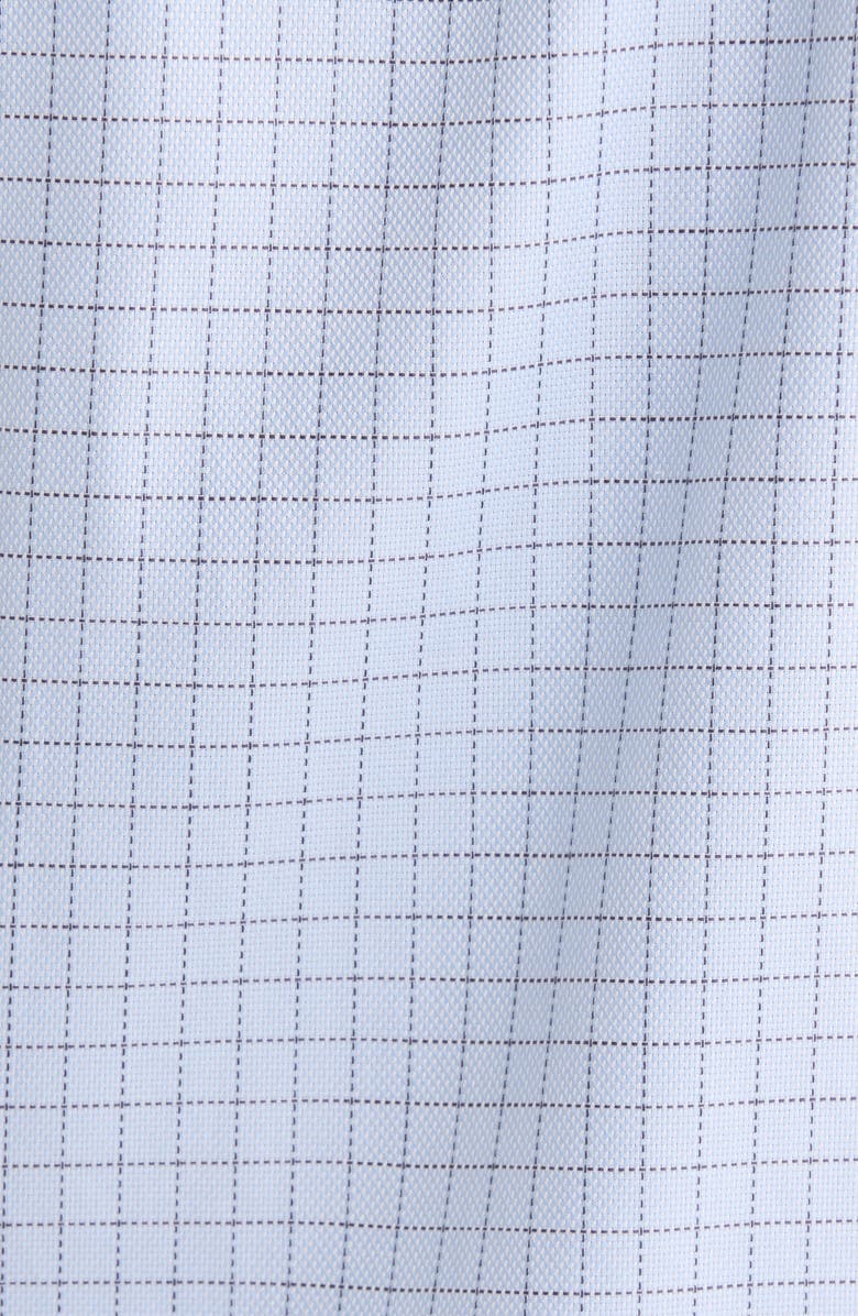 Nordstrom Traditional Fit Check Premium Non-Iron Cotton Dress Shirt, Alternate, color, Blue Paolo Grid