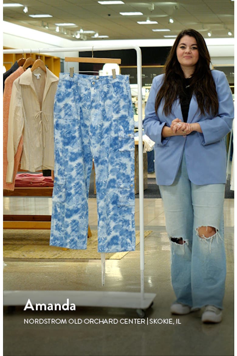 Floral Straight Leg Cargo Jeans video