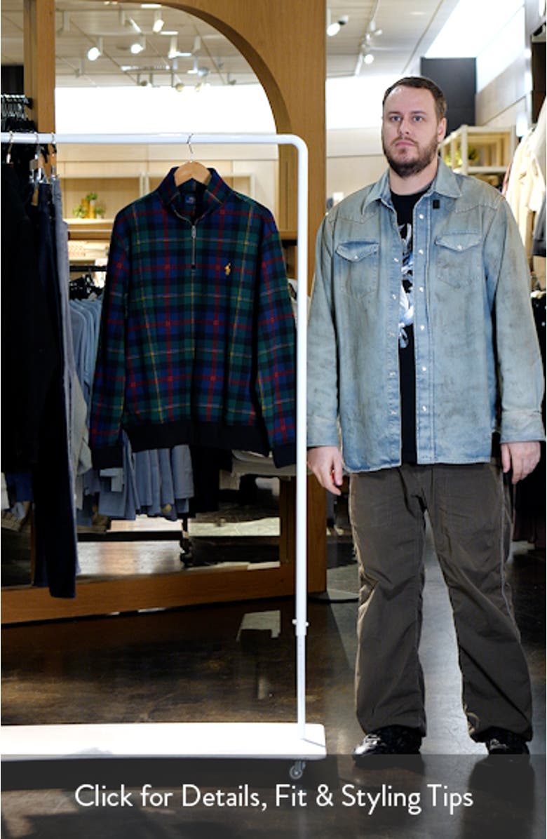 Heritage Plaid Sueded Fleece Quarter Zip Pullover, sales video thumbnail