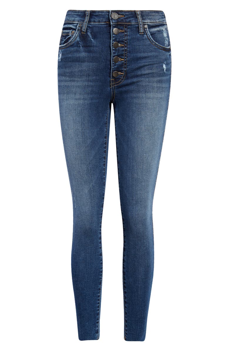 KUT from the Kloth Donna Fab Ab Button Fly High Waist Ankle Skinny Jeans, Alternate, color,