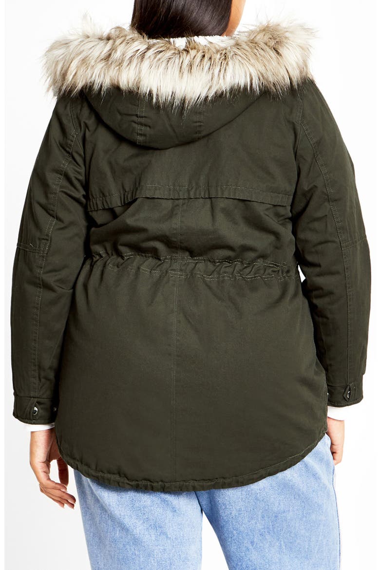 Explorer Parka with Faux Shearling Lining, Alternate, color, KHAKI