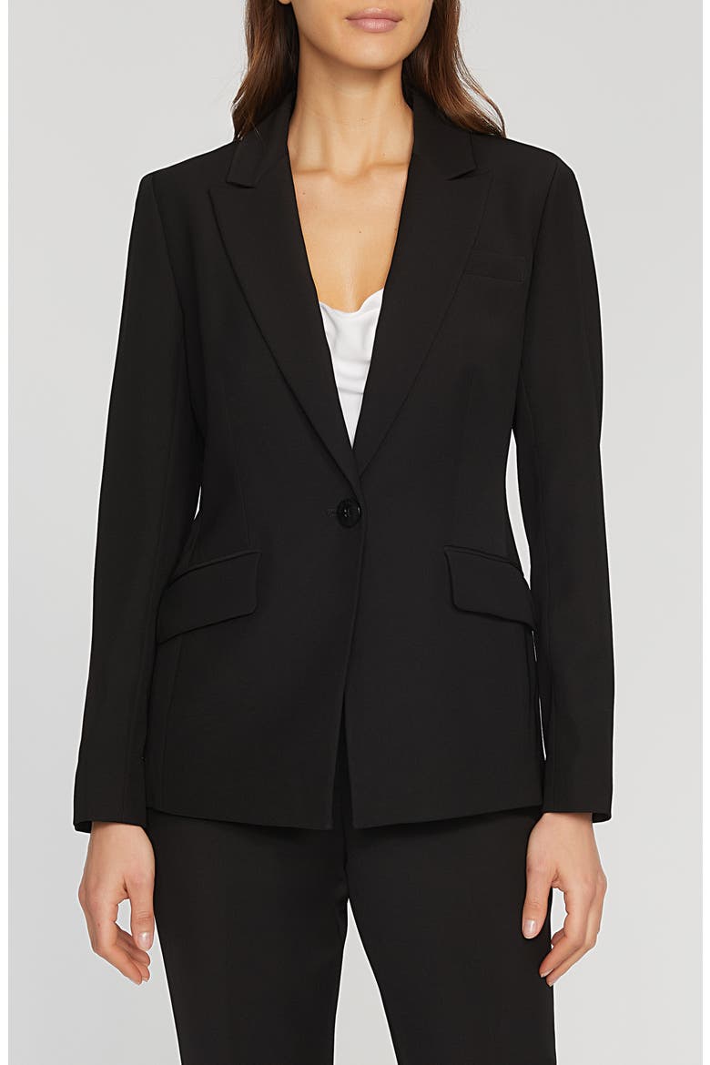 The Sylvie One-Button Blazer, Main, color, NOIR