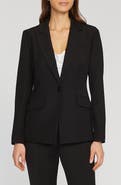 Elie Tahari The Sylvie One-Button Blazer