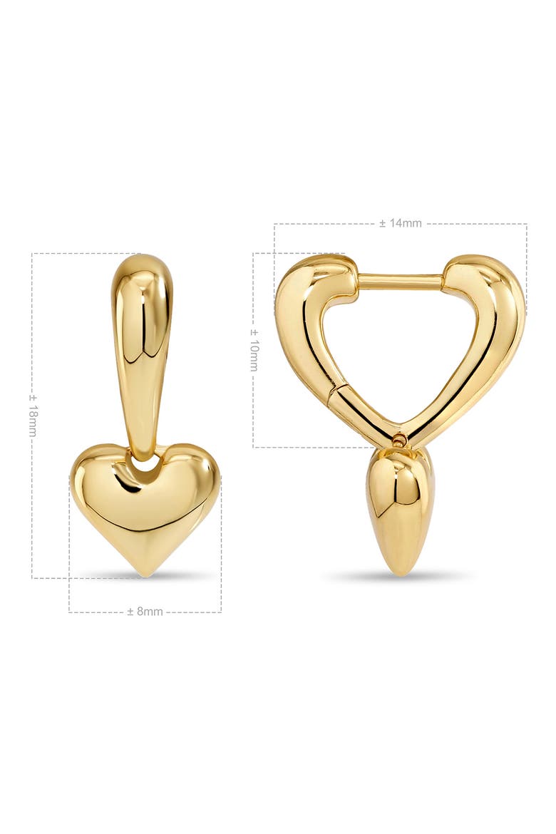 Sweet Heart Hoop Earrings, Alternate, color, GOLD