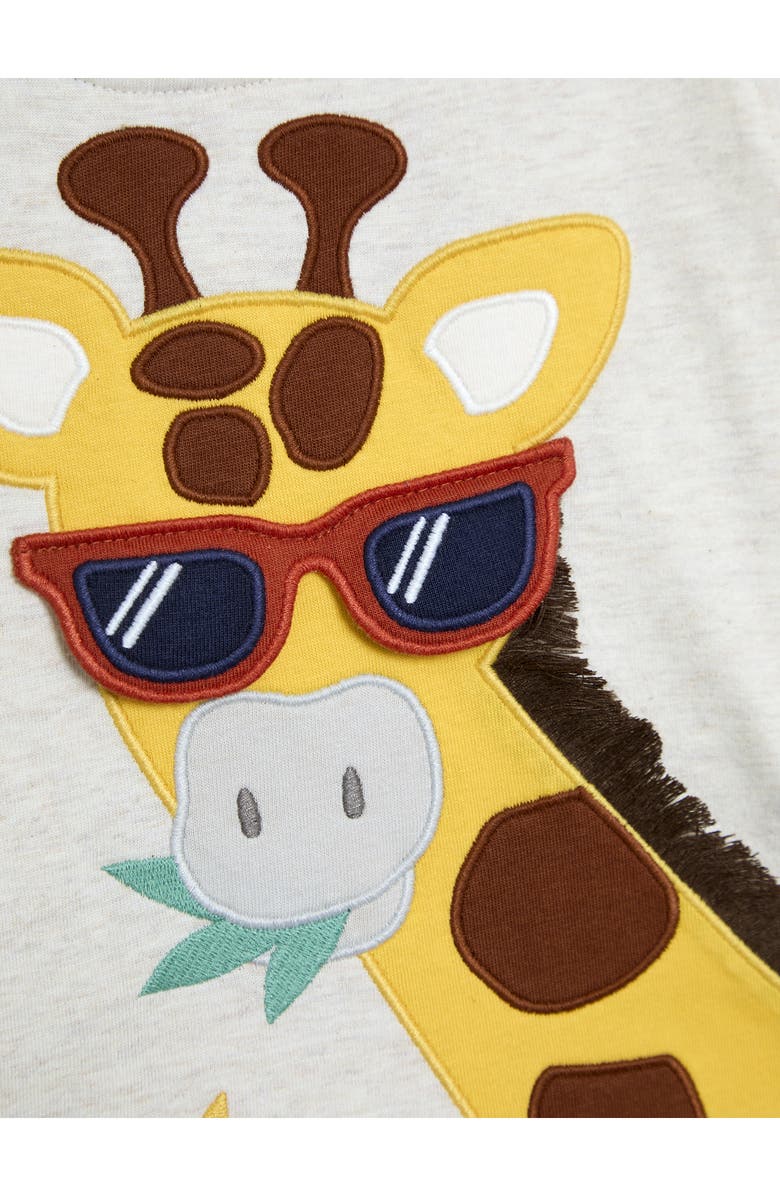 JOJO MAMAN BEBE Giraffe Appliqué T-Shirt & Shorts Set, Alternate, color, Natural