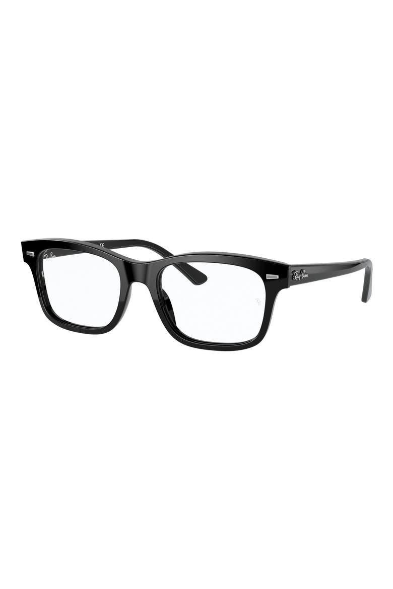 52mm Square Optical Glasses, Alternate, color, BLACK