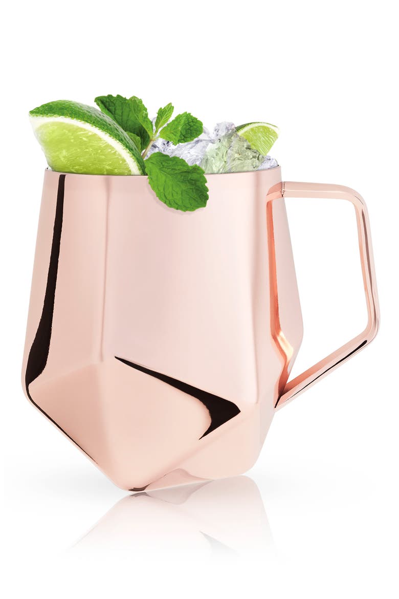 Seneca Faceted Moscow Mule Mug in Copper, Alternate, color, COPPER