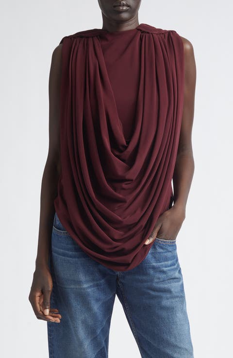 Astor Draped Jersey Top