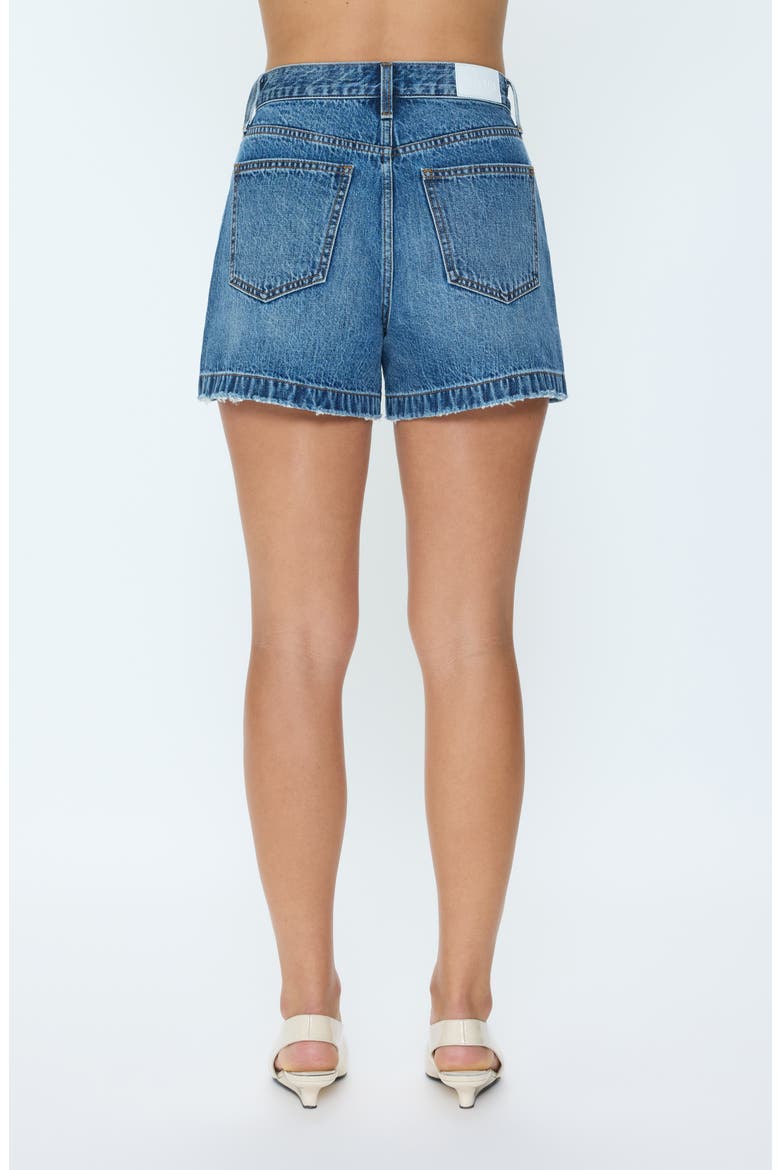 Saige High Waist Denim Shorts, Alternate, color, WISHBONE