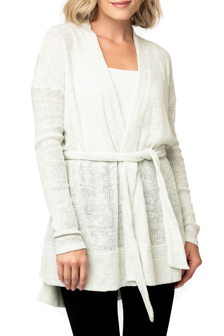 My Way Belted Convertible Cardigan, Main, color, SAGE EARTH