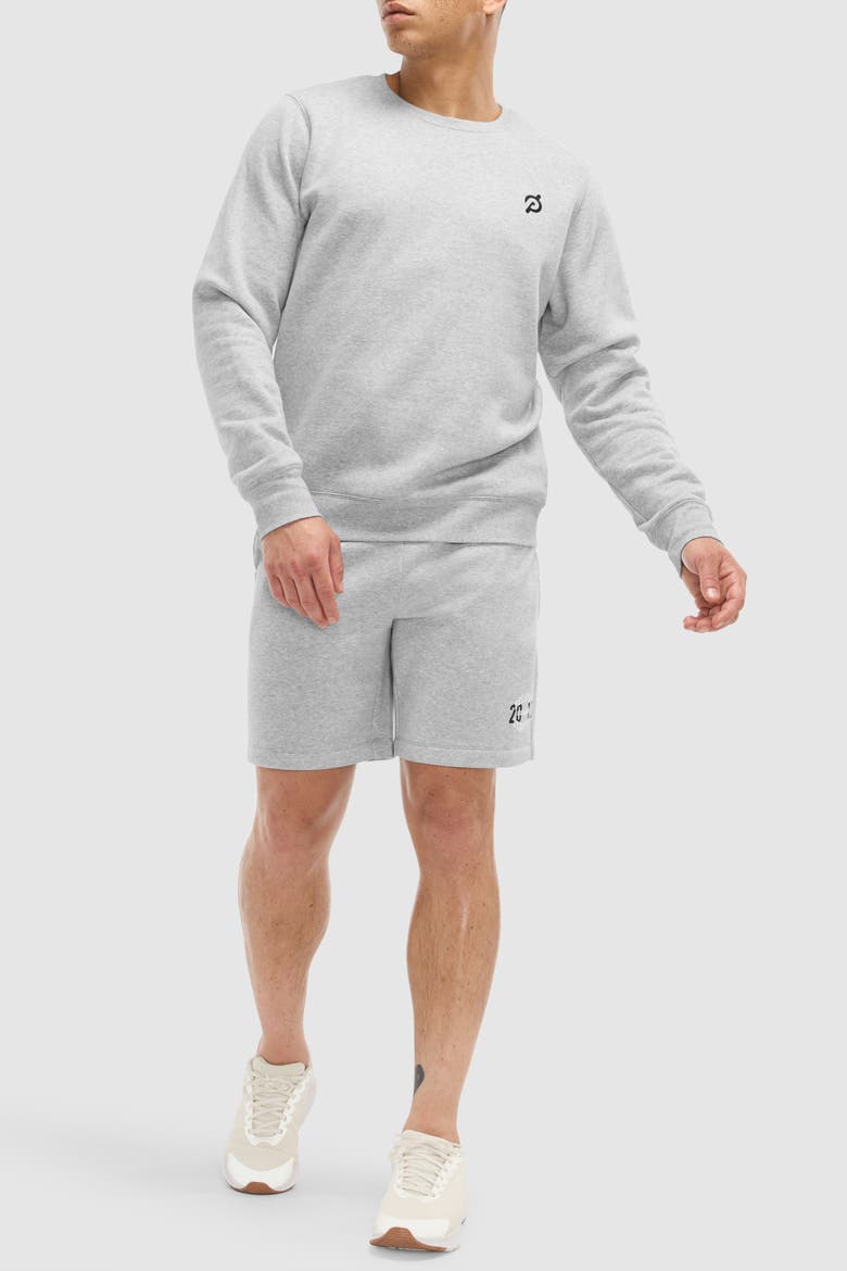 5 In Soft Fleece Sweatshort, Alternate, color, Heather Grey