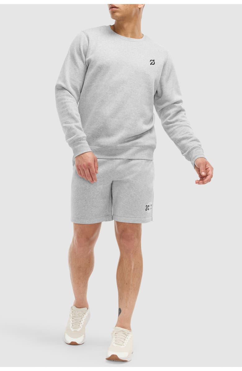 Peloton 5 In Soft Fleece Sweatshort, Alternate, color, Heather Grey