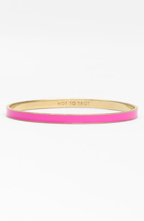 'idiom - hot to trot' ultra thin enamel bangle