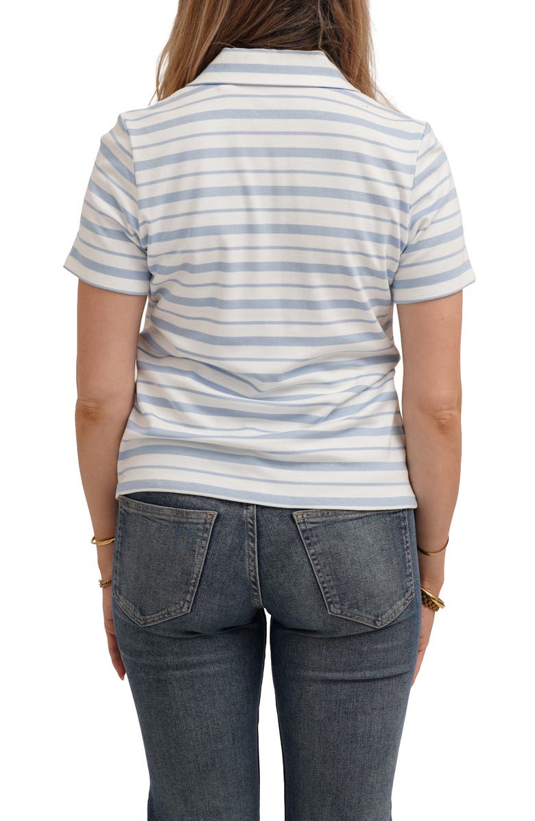 CYRUS Striped Button Front Shirt, Alternate, color, Bone/ Blue Falls