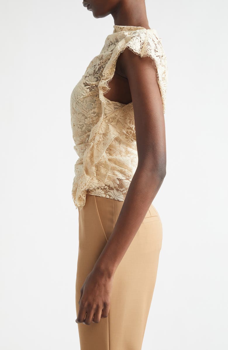A.L.C. Astrid Lace Ruffle Top, Alternate, color, Crema Dolce