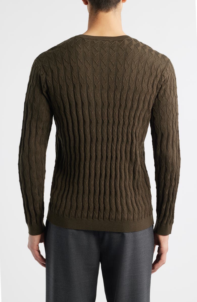 Emporio Armani Texture Knit Sweater, Alternate, color, Green