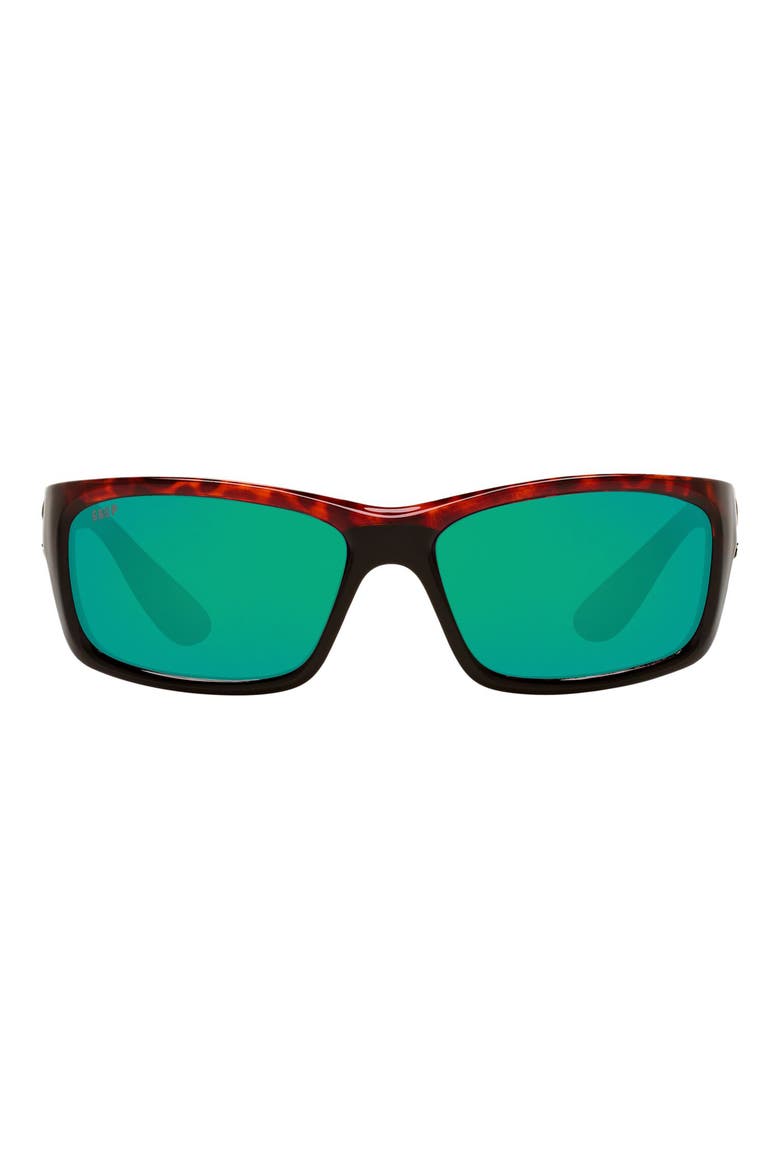 62mm Waypoint Rectangluar Polaraized Sunglasses, Main, color, COPPER TORTOISE