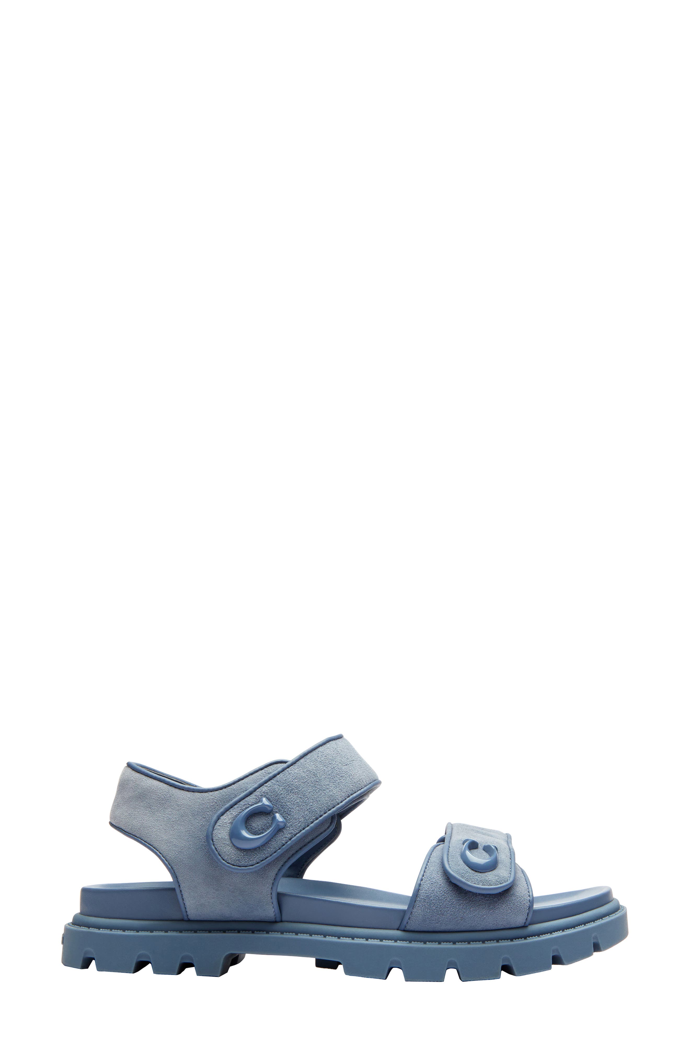 COACH Brynn Canvas Sandal, Alternate, color, Light Denim