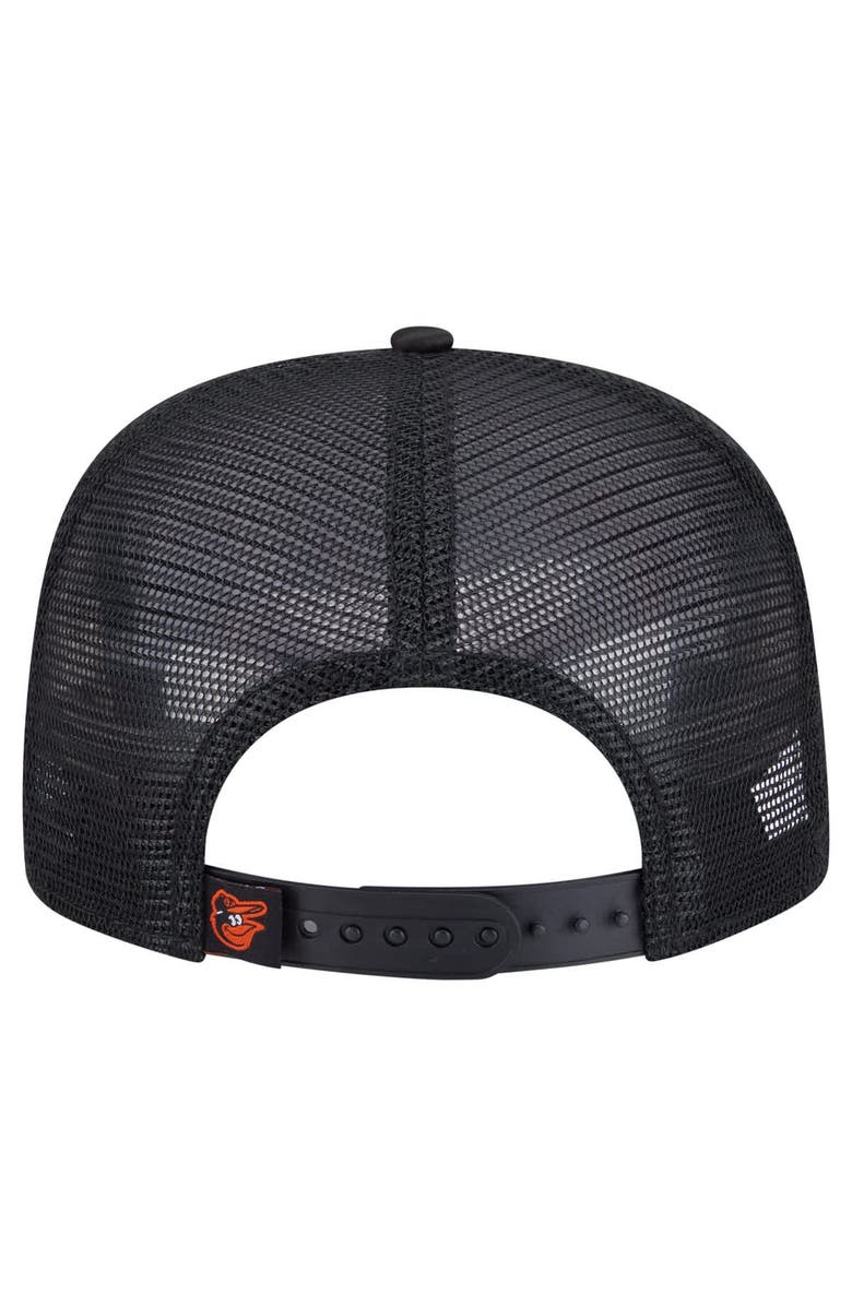 New Era Men's New Era Black Baltimore Orioles Retro Satin Script Golfer Adjustable Hat, Alternate, color, 