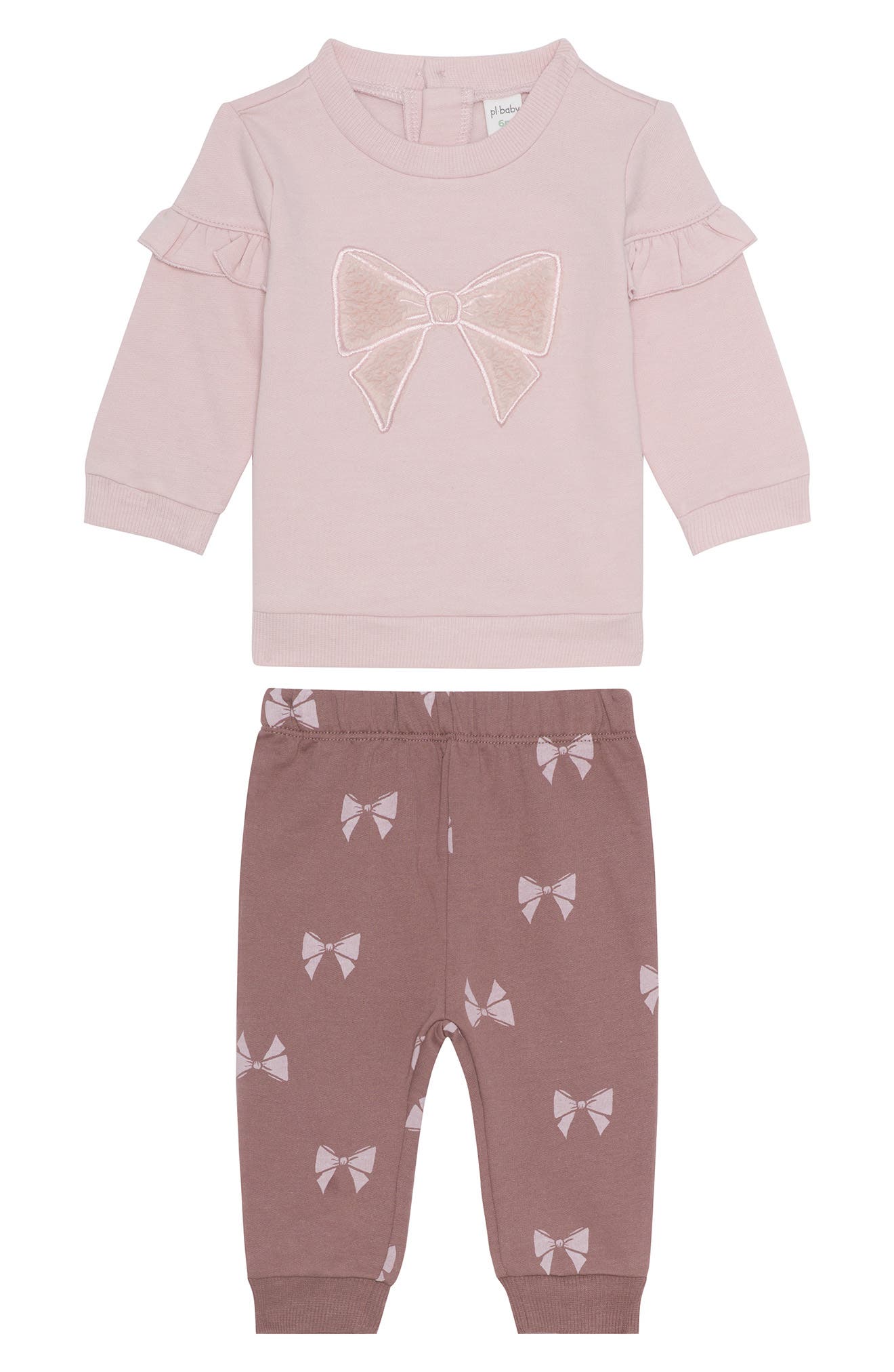 PL Baby by Petit Lem Ruffle Sweatshirt & Joggers Set