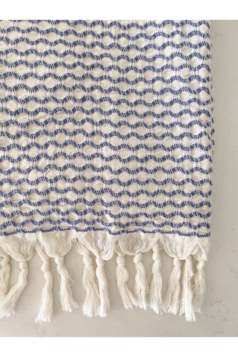 Beach Wave Turkish Cotton Beach Towel, Alternate, color, Bright Aqua