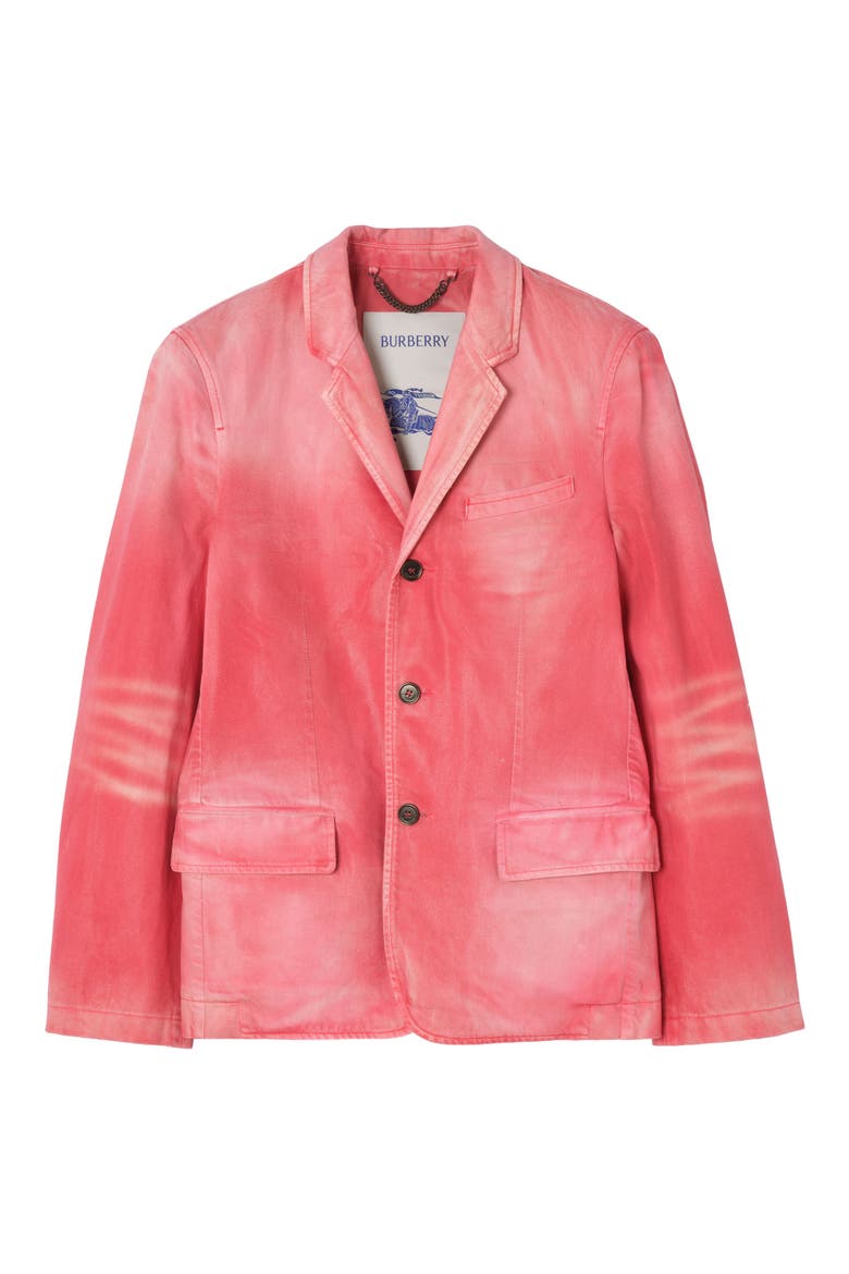Ricky Coated Denim Blazer, Alternate, color, CHERRY PINK