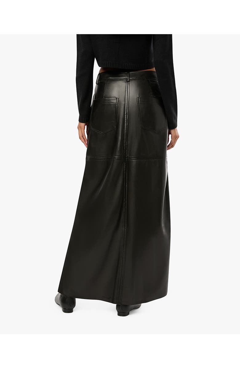 WeWoreWhat Vegan Leather Maxi Skirt, Alternate, color, Black