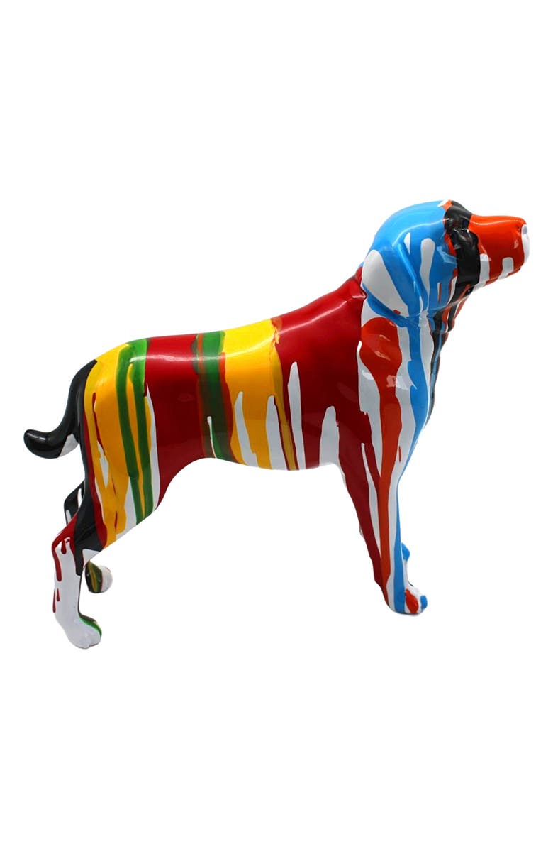 INTERIOR ILLUSIONS 9-Inch Graffiti Standing Puppy Statue, Alternate, color, Multi-Color
