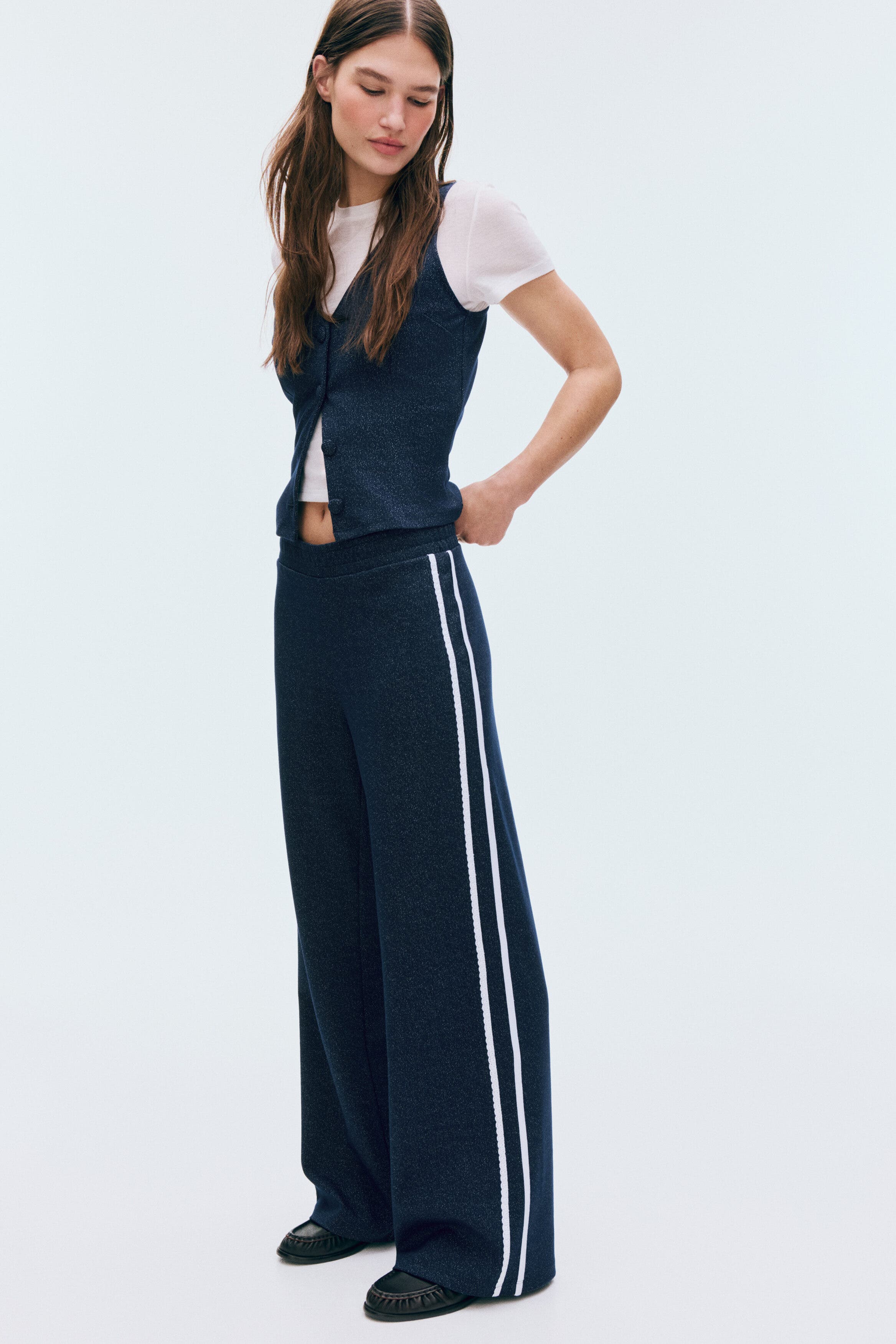 Lace-trimmed Jersey Trousers - image 2