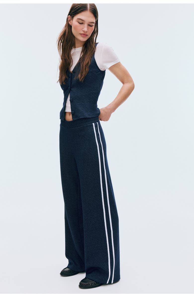 H&M Lace-trimmed Jersey Trousers, Alternate, color, 