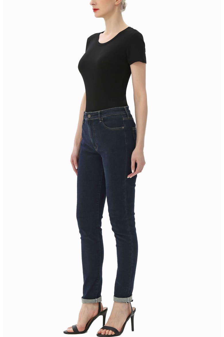 Women's Round Neck Basic Bodysuit, Alternate, color, Black