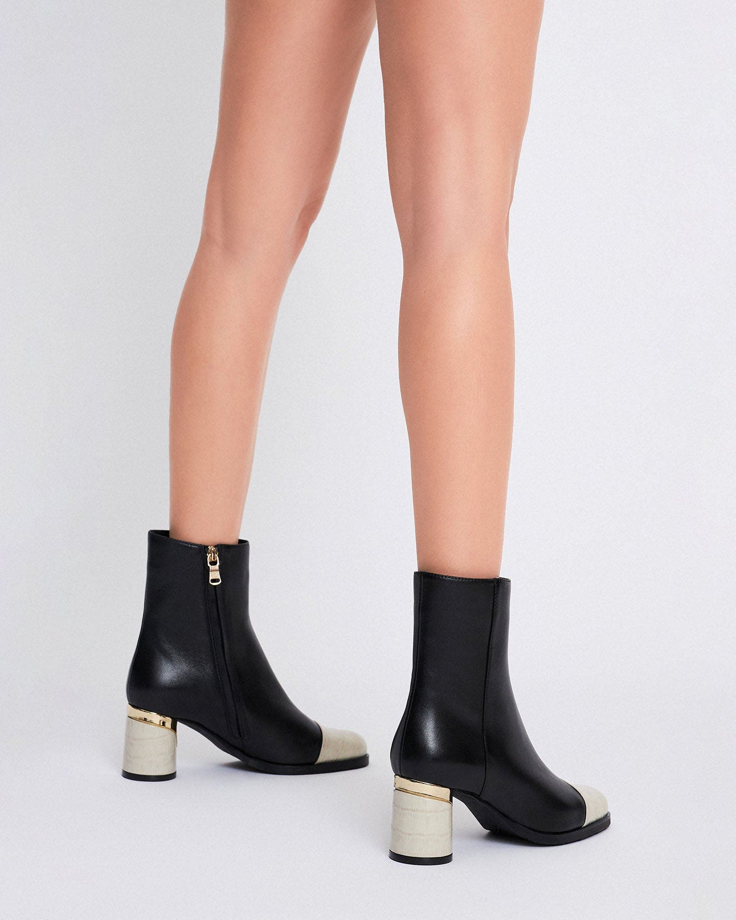 THEO The Label Phoebe Contrast Bootie, Alternate, color, 