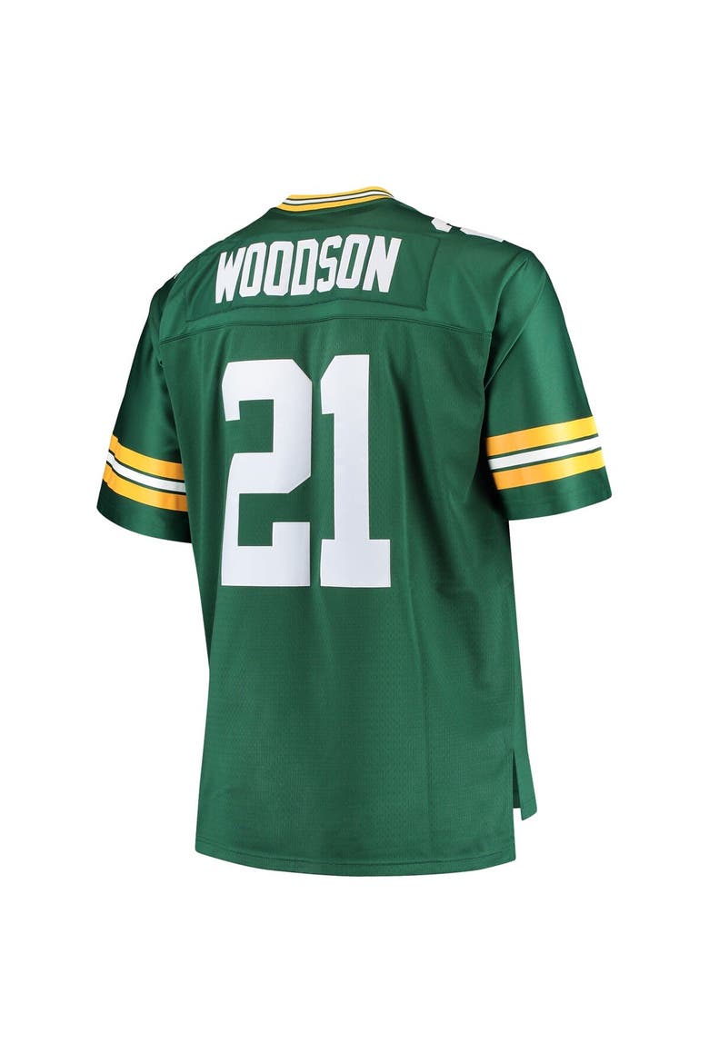 Men's Mitchell & Ness Charles Woodson Green Green Bay Packers Big & Tall 2010 Retired Player Replica Jersey, Alternate, color, Green